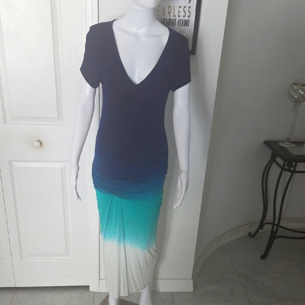 Young Fabulous & Broke Navy to Teal Ombre Maxi Dress